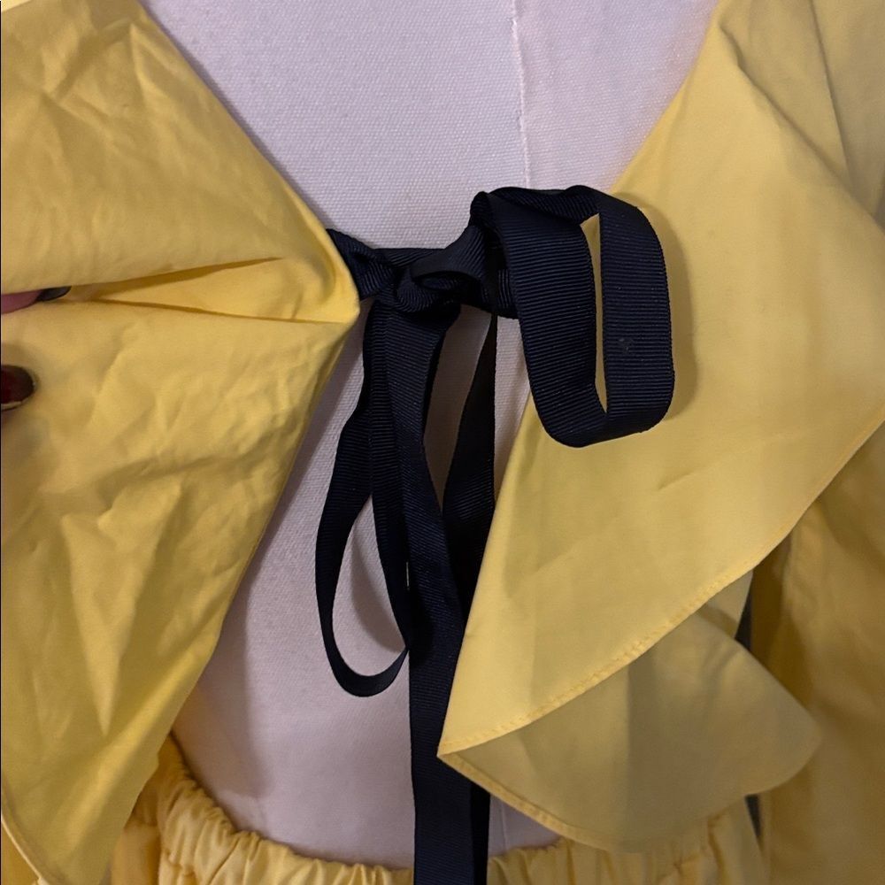 Zara Yellow Backless Ruffle Dress, S - Picture 8 of 11
